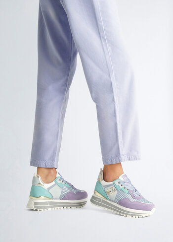 Liu-Jo sneaker maxi wonder paars/lichtbl SS25