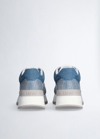 Liu-Jo sneaker amazing met strass steentjes denim SS25