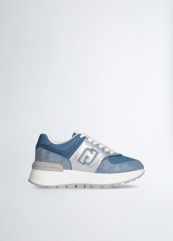 Liu-Jo sneaker amazing met strass steentjes denim SS25