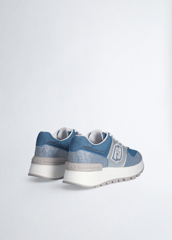 Liu-Jo sneaker amazing met strass steentjes denim SS25