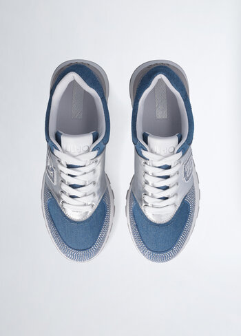 Liu-Jo sneaker amazing met strass steentjes denim SS25