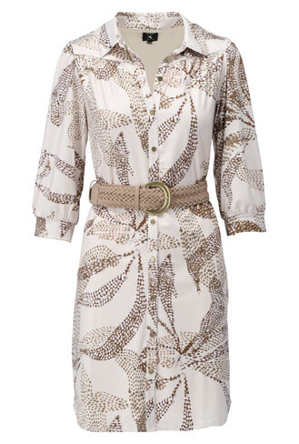 K-Design jurk met design & riem SS25