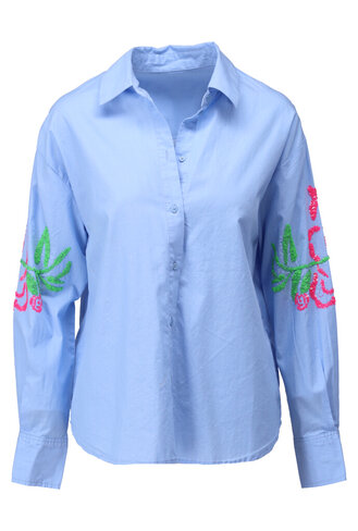 K-Design bloes oversized met rozen powder blue SS25