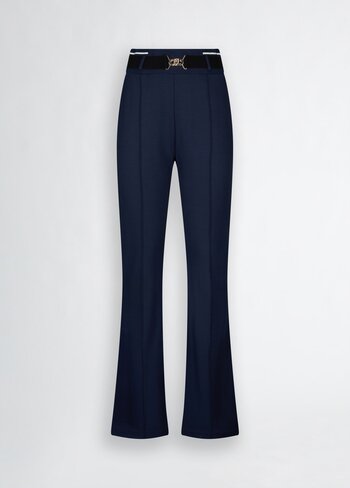 Liu-Jo broek jersey lungo blue foncé SS25