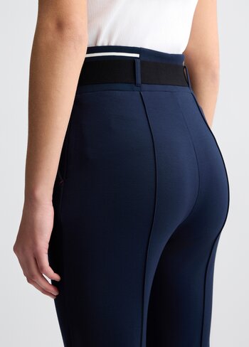 Liu-Jo broek jersey lungo blue foncé SS25