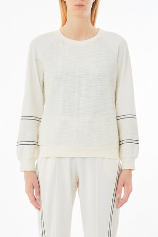 Liu-Jo pull chiusa white milk SS25