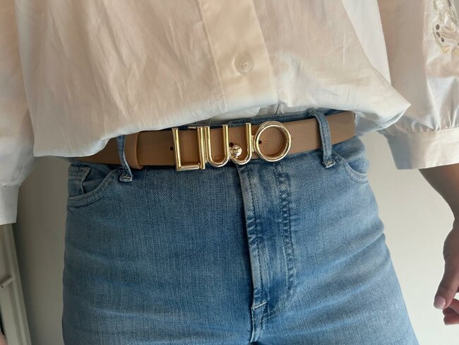 Liu-Jo riem hips 3cm camel SS25