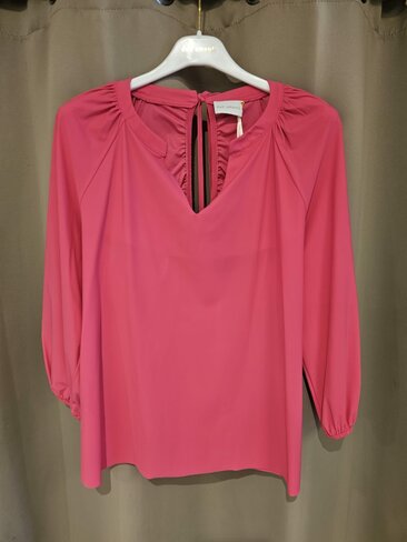 Due Amanti blouse Hall fuxia v-neck SS25