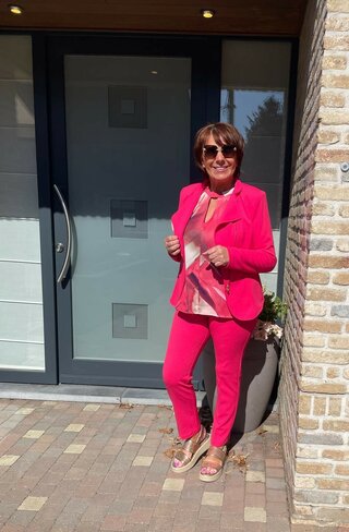 Rinascimento broek dritto fuxia SS25