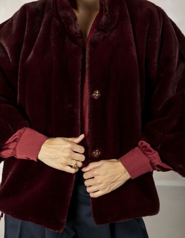Due Amanti jacket Furkim burgundy FW25