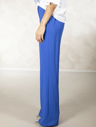 Due Amanti broek Luce Electric blue wijd FW25
