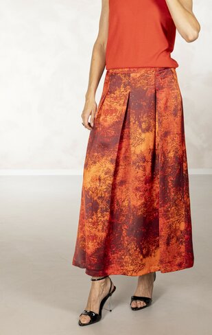 Due Amanti lange rok Tessa vulcano printed FW25