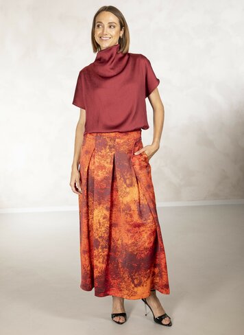 Due Amanti lange rok Tessa vulcano printed FW25