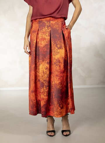 Due Amanti lange rok Tessa vulcano printed FW25