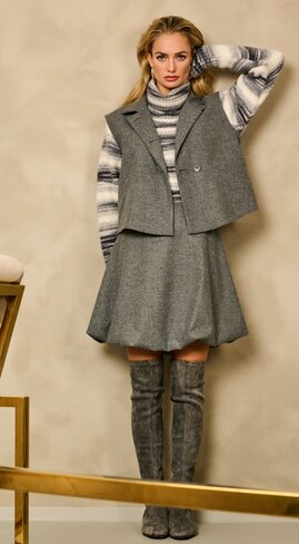 Due Amanti vest November medium grey FW25