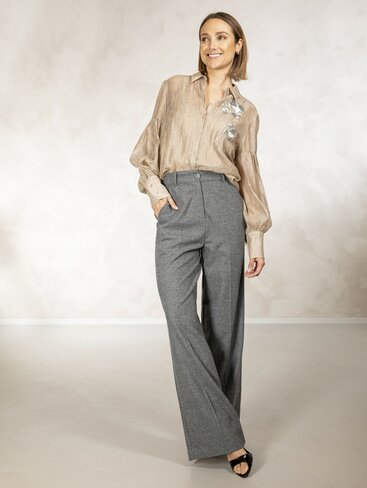 Due Amanti broek Lipsy medium grey wide FW25