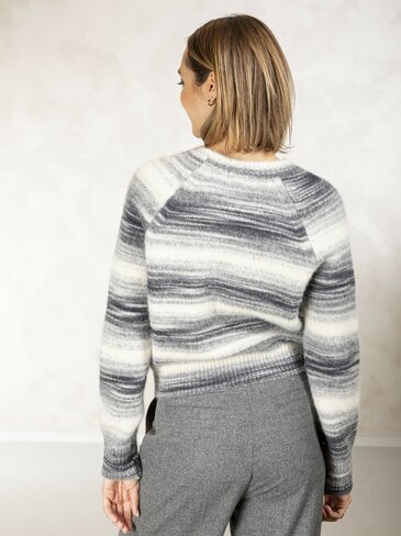 Due Amanti pullover Modellison-grey fall ronde nek FW25