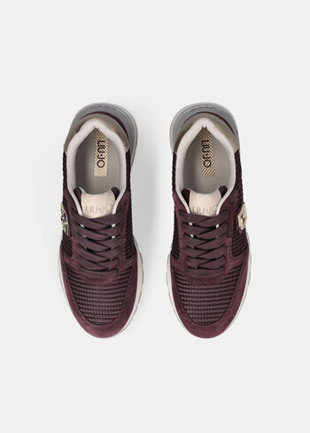 Liu-Jo sneaker amazing 25 cow suede burgundy FW25