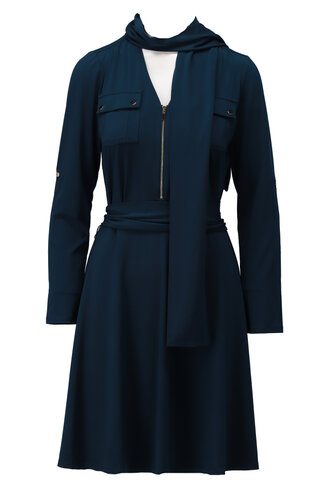 K-Design jurk met taille knoop FW25