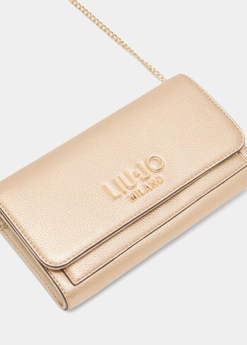 Liu-Jo portemonnee bifold XL chain light gold FW25