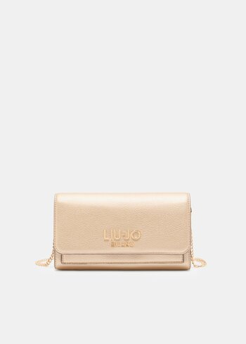 Liu-Jo portemonnee bifold XL chain light gold FW25