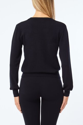 Liu-Jo pull maglia chiusa nero FW25