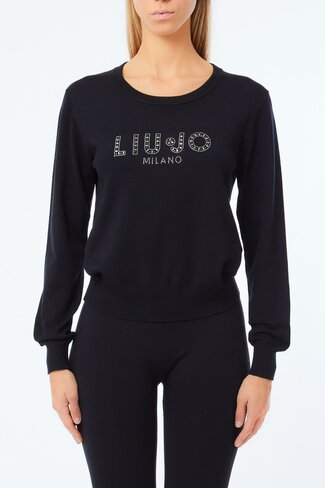 Liu-Jo pull maglia chiusa nero FW25