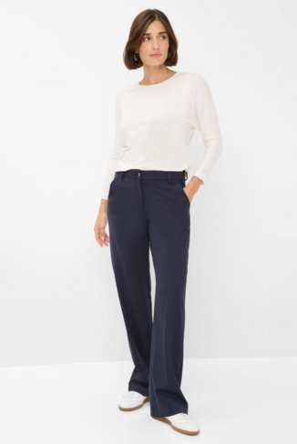 Brax broek Maine wide leg navy FW25