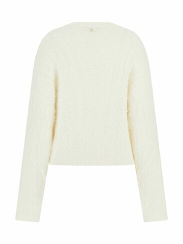 Guess pull fluffy kinako dove white FW25