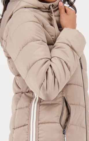 Monari jas met kap truffle FW25