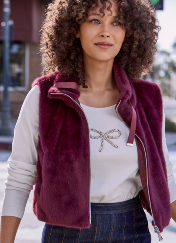 Monari bodywarmer bordeaux FW25