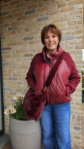 Handtas burgundy zacht FW25