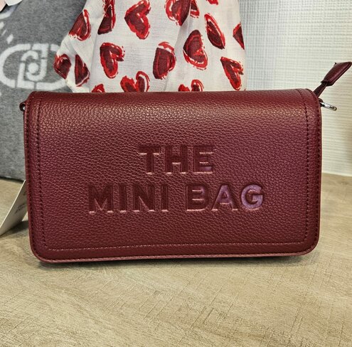 Handtas burgundy mini bag FW25