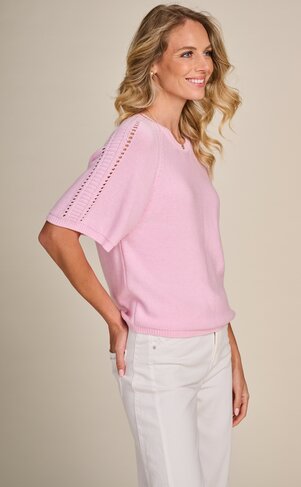 Due Amanti pull Amarelo baby pink korte mouw SS26