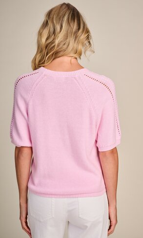 Due Amanti pull Amarelo baby pink korte mouw SS26