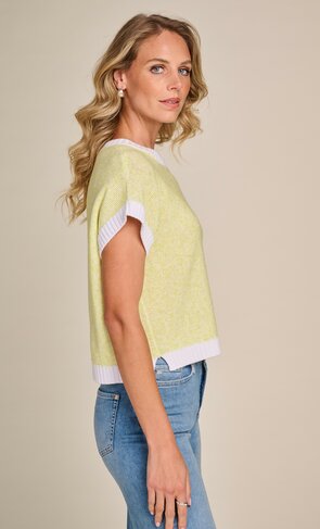 Due Amanti pull korte mouw Missou acid lemon SS26