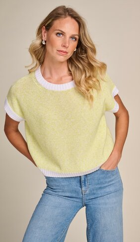 Due Amanti pull korte mouw Missou acid lemon SS26