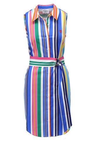 K-Design jurk mouwloos met design gestreept SS26