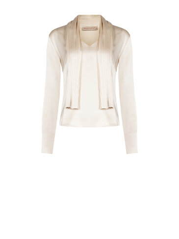 Rinascimento bloes sjaal geplooid beige light SS26
