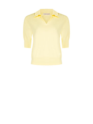 Rinascimento t-shirt korte mouw pale yellow SS26