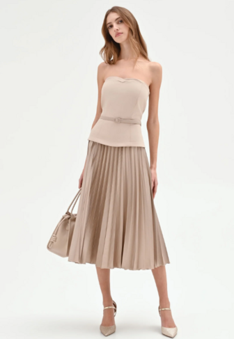 Rinascimento bustier kleed turtledove SS26