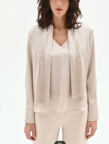 Rinascimento bloes sjaal geplooid beige light SS26