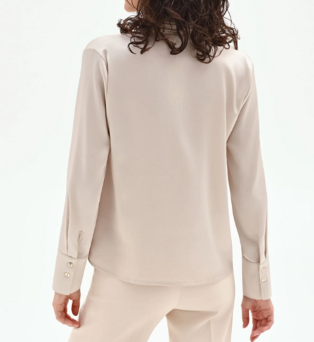 Rinascimento bloes sjaal geplooid beige light SS26