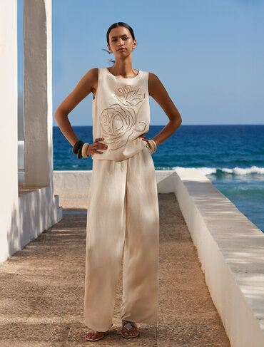 Atmos broek Ember champagne SS26