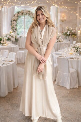 Rinascimento jurk lang beige light SS26