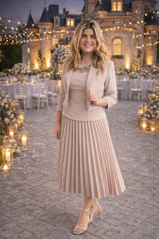 Rinascimento blazer kort/ vest turtledove SS26