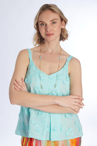 Comme Ca top Mien turquoise SS26