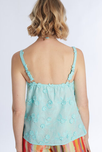 Comme Ca top Mien turquoise SS26