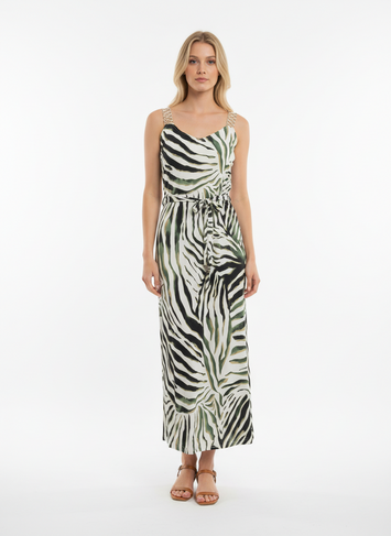 Batida kleed khaki print SS26