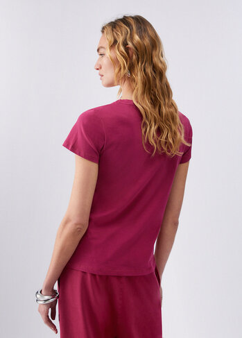 Liu-Jo t-shirt met v-hals special red SS26